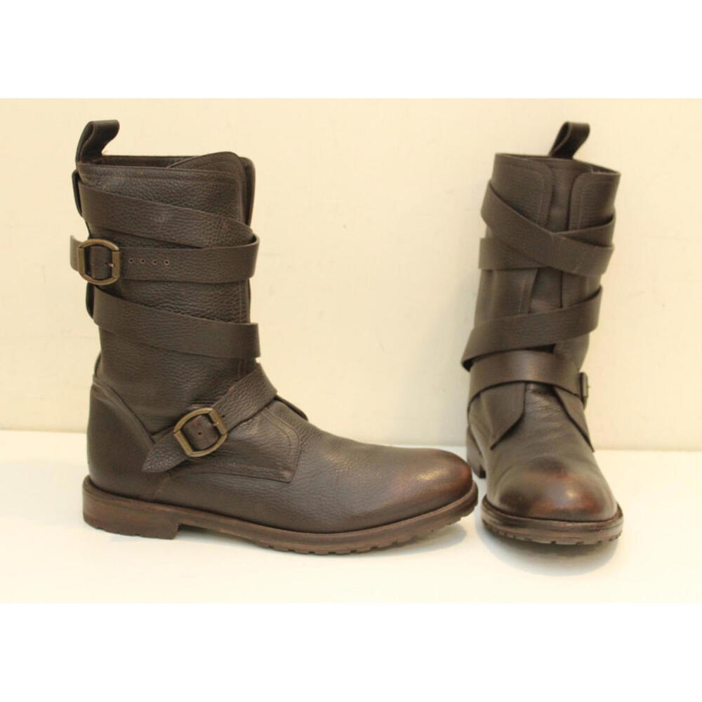 Jimmy Choo Mns Brown Leather boots size 44 1/2 made in Italy